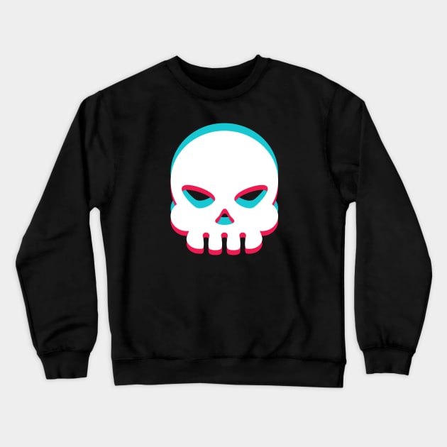 TikTok Skull emoji smiley White Crewneck Sweatshirt by ThingyDilly